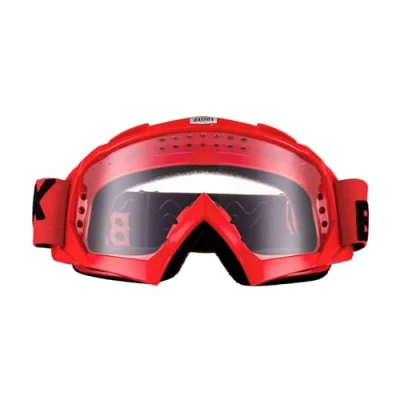 Abbildung von KINGBIKE Motocross Brille,Mtb Brille Dirt Bike ATV Crossbrille goggle,Sicherheit Tactical Riding Motorradbrillen für MäNner Frauen Jugend Fit ÜBer UV400 (Rot transparent)