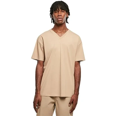 Abbildung von Urban Classics Herren T Shirt Organic Oversized V Neck Tee unionbeige L