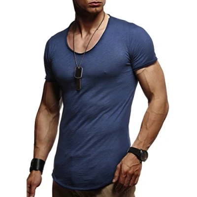 Abbildung von Leif Nelson T Shirt Herren für Sports &amp; Outdoor Sportshirt Kurzarm Slim Fit Tshirt Teil der Sportbekleidung Manner Activewear Gym LN 10952T