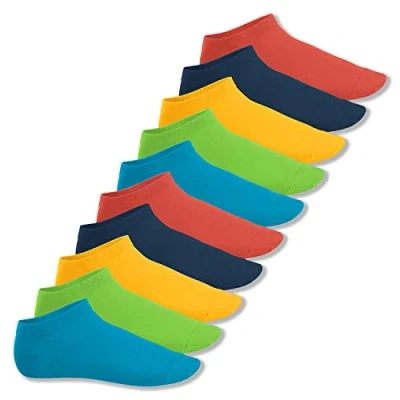 Abbildung von Footstar Herren &amp; Damen Sneaker Socken (10 Paar), Kurze Sportsocken aus Baumwolle Sneak It! Trendfarben 43 46