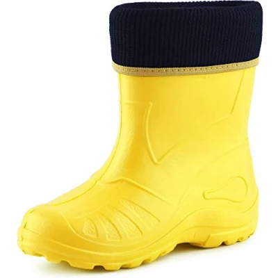 Abbildung von Ladeheid Kinder Mädchen Jungen Federleichte Eva Thermo Gummistiefel Gefüttert KL058 (Sonnig, 28 EU)