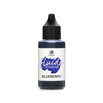 Abbildung von Octopus 30ml Fluids Alcohol Ink Blueberry, Alkoholtinte für Fluid Art und Resin, violett