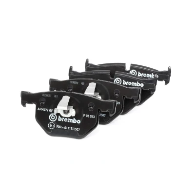 Abbildung von BREMBO P 06 033 Bremsbelagsatz für Verschleißwarnanzeiger vorbereitet mit Kolbenclip ohne Zubehör BMW: 5 Touring, Saloon, 6 Coupe kfzteile, mister