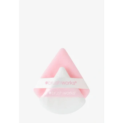 Abbildung von Brushworks Triangular Powder PUFF DUO Makeupaccessoires, Damen, Größe: One Size, Pink