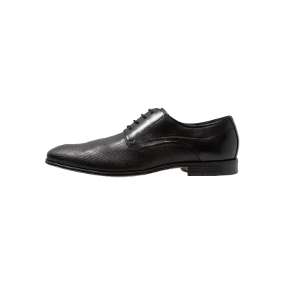 Abbildung von bugatti Business Halbschuh aus Leder, Derby mit perforiertem Obermaterial, Schwarz, 47 EU