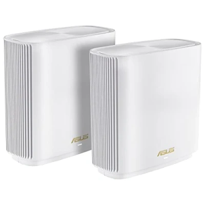 Abbildung von ASUS ZenWiFi XT9 AX7800 2er Set Weiß kombinierbarer Router (Tethering als 4G und 5G Ersatz, Whole Home Tri Band AI Mesh WiFi 6 System, 2.5G Port, Abdeckung von bis zu 530qm / 6+ Räumen)