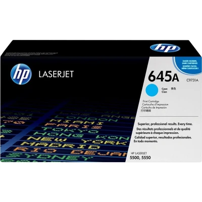 Abbildung von HP 645A (C9731A) Blau Original Toner für Color Laserjet 5500, 5550