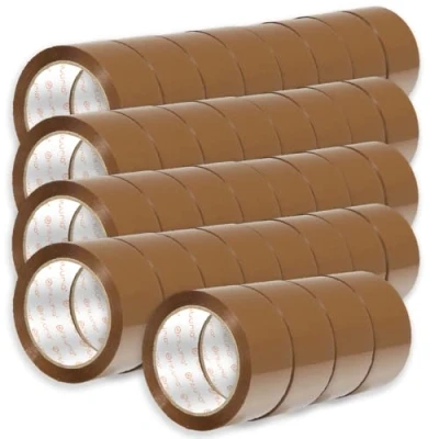 Abbildung von OFITURIA Paketklebeband, Braunes Klebeband, Packband für Umzugskartons und Sendungen, Verpackungsklebeband, Sicheres Widerstandsfähiges Paketband (38mmx66m, 36 Rollen)