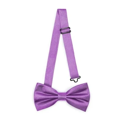 Abbildung von Ladeheid Elegante Herren Fliege Hochwertig, Glänzend, Verstellbar, Perfekt für Hochzeit, Party, Büro. Ideal Männer, Frauen, Teenager BMS (12cm x 6cm, Violett)