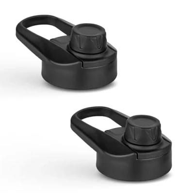 Abbildung von Vinsun Ersatz Deckel Set für Edelstahl Trinkflaschen Sport Schraubverschlussdeckel ø57mm mit Trinköffnung Auslaufsicher, BPA Frei, Silikondichtung