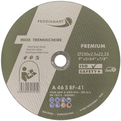Abbildung von PRODIAMANT Trennscheibe 230mm x 2,5mm 10 Stück Inox Flexscheibe für Metall Stahl und Edelstahl