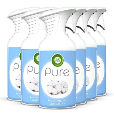 Abbildung von Air Wick PURE Frische Wäsche Sanftes Duftspray geruchsneutralisierend &amp; ohne feuchten Niederschlag Duft: 6 x 250 ml