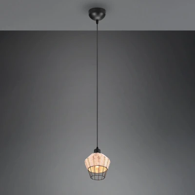 Abbildung von TRIO Leuchten Pendelleuchte »Borka«, 1 flammig, Leuchtmittel E27 ohne Leuchtmittel, Boho Hängelampe aus Rattan flammig exkl max 40W höhenverstellbar