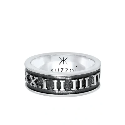 Abbildung von Kuzzoi Roman Numerals Ring, Herren, Größe: 62, Grau