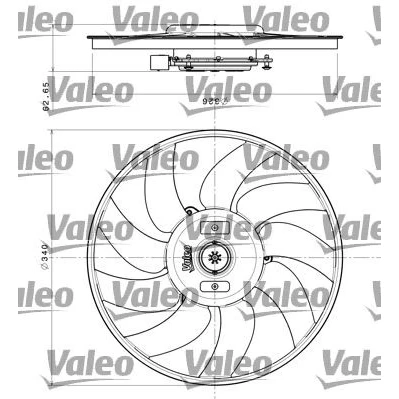 Abbildung von VALEO 696349 Lüfter 200 AUDI: A6 C7 Avant, A4 B8 A5 Coupe