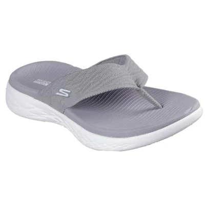 Abbildung von Skechers Damen ON The GO 600 Sunny flip Flops, Gray Textile, 42 EU