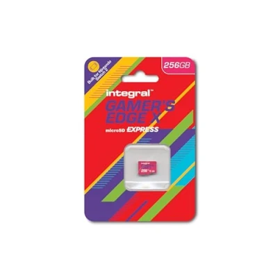 Abbildung von Integral 256GB Gamer&#039;s Edge X microSD Express für Switch 2 bis zu 890MB/s Lesen, 750MB/s Schreiben, 4K, A2, NVMe, High Speed Gaming, kürzere Ladezeiten, ultraschneller Speicher