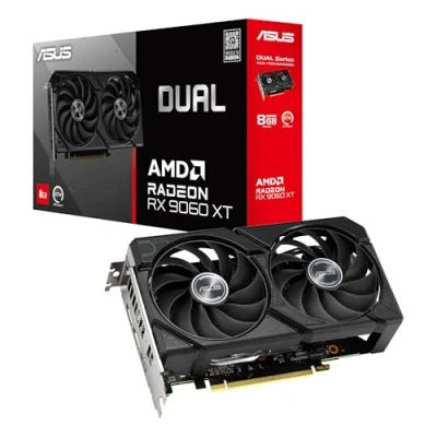 Abbildung von ASUS DUAL Radeon RX9060XT 8G GDDR6 Gaming Grafikkarte (AMD RX9060XT, AMD RDNA 4 Architektur, 2,5 Slot Design, BIOS, PCIe 5.0, 1x HMDI 2.1b, 2X DisplayPort 2.1a, 8G)