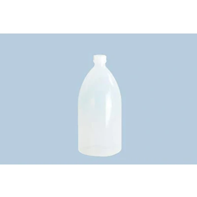 Abbildung von hünersdorff Plastikflaschen zum Befüllen mit Schraubverschluss aus LD PE (bruchsicher und lebensmittelgeeignet), 1000 ml, transparent