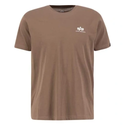 Abbildung von Alpha Industries Small LOGO Tshirt basic, Herren, Größe: Small, Taupe