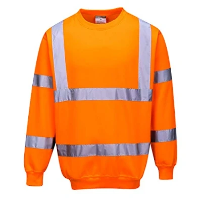 Abbildung von PORTWEST Warnschutz Pullover, Farbe: Orange. Größe: 4XL, B303ORR4XL
