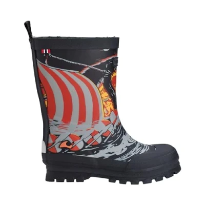 Abbildung von Viking Jolly Print Gummistiefel, Schwarz, 26, Kindergummistiefel