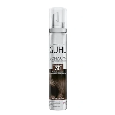 Abbildung von Guhl Schaum Tönungsfestiger Farbe 30 Dunkelbraun Für hellbraunes bis dunkelbraunes und graues Haar Sanfter Halt, Volumen Farbglanz Hält 1 3 Haarwäschen