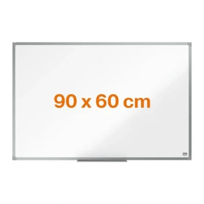 Abbildung von Nobo Basic Whiteboard, 90 x 60 cm, magnetisch, trocken abwischbar, Magnettafel mit Aluminiumrahmen, Eckmontage im Quer oder Hochformat, inkl. Stiftablage Amazon Exklusiv