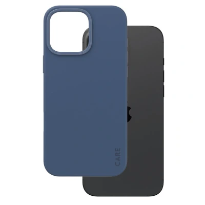 Abbildung von Apple iPhone 16 Pro Max Hülle MagSafe Silikon PanzerGlass Hard Case/Backcover Handyhülle Blau Shockproof/Stoßfest