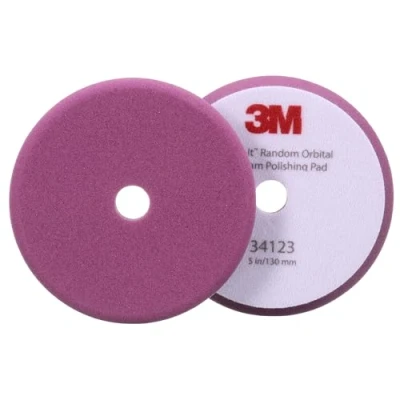 Abbildung von 3M Perfect It Feines Schaum Polierpad für Exzenter Poliermaschine, violett, 130 mm (5 in), 34123