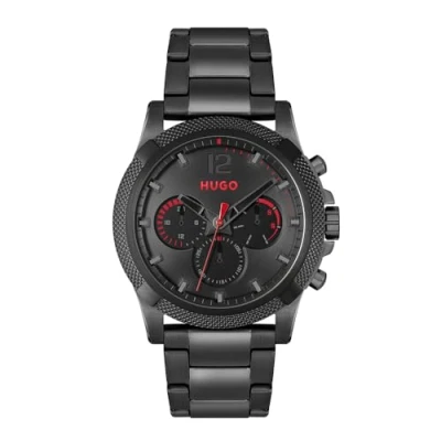 Abbildung von HUGO Impress FOR HIM Chronograph schwarz schwarz, Herren, Größe: One Size,