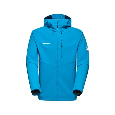Abbildung von Mammut Ultimate Comfort SO Hooded Softshelljacke, Herren, Größe: Medium, Glacier blue