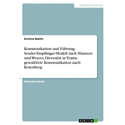 Abbildung von Kommunikation und Führung. Sender Empfänger Modell nach Shannon Weaver, Diversität in Teams, gewaltfreie Rosenberg