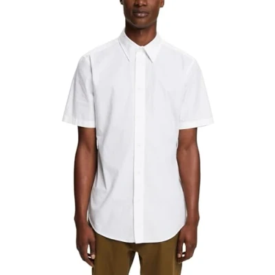 Abbildung von Esprit KURZÄRMLIGES Hemd, Herren, Größe: Medium, White
