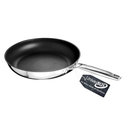 Abbildung von Schulte Ufer Bratpfanne ASTRAL mit UniverSUS Oberflächenstruktur, 64456 24, Edelstahl, 24 cm