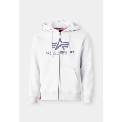 Abbildung von Alpha Industries Basic Unisex Sweatjacke, Größe: XXL, Pastel grey melange