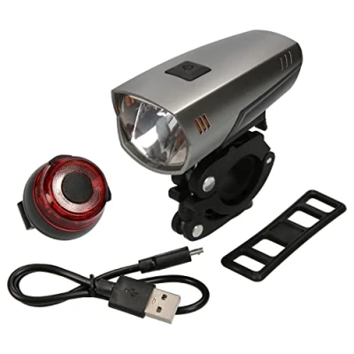 Abbildung von windmeile Fahrradlicht Set, Vorderlicht und Rücklicht, mit USB, OSRAM LED, 35 Lux, IPX5, StVZO zugelassen, E Bike, Pedelec