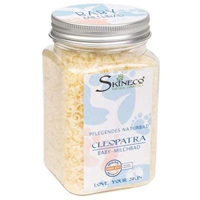 Abbildung von Skineco Milchbad Cleopatra &quot;BABY&quot; nachhaltiger Badezusatz mit Calendula &amp; Ziegenmilch Wohlfühlbad für empfindliche Haut Entspannungsbad Pflegebad handgemachte Naturkosmetik zur Hautpflege