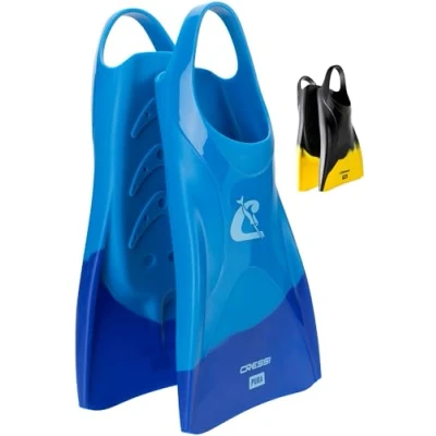 Abbildung von CRESSI Unisex Adult Pura Fins Silikonflossen zum Schwimmen und Schnorcheln, Blau/Azurblau, L 43/45 EU