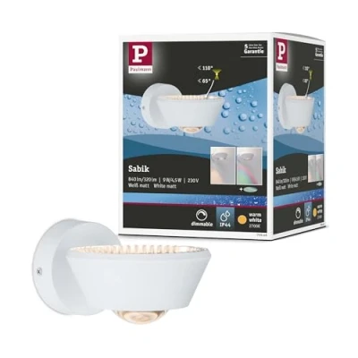 Abbildung von Paulmann LED Wandleuchte »Sabik«, 1 flammig, Leuchtmittel Modul fest integriert, Sabik IP44 9 / 1x4W,