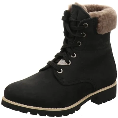 Abbildung von Panama Jack Damen 03 Igloo Springerstiefel, B39 Nobuck Schwarz/Schwarz, 39 EU