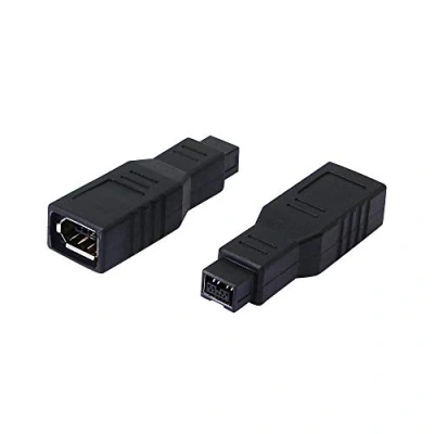 Abbildung von CERRXIAN IEEE 1394 Typ FireWire 400 auf 800 6 polige Buchse 9 poligen Stecker FW Adapter (2 Stück)