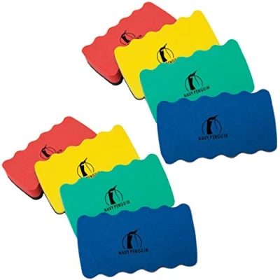Abbildung von Whiteboard Schwamm Magnetisch Set 8er Pack Magnettafel Reiniger Löscher Radierer Wischer mit starkem Magneten für Trockenreinigung Ihres White Boards von Stiften und Markern 10 x 6 2 cm