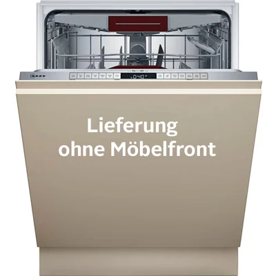 Abbildung von Neff S255ECX06E, N 50, Smarter XXL Geschirrspüler Vollintegriert, 60 cm, Besteckschublade, Made in Germany, automatische Türöffnung, extrem leise Spülmaschine, höhenverstellbarer Oberkorb, AquaStop