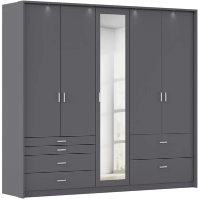 Abbildung von rauch Drehtürenschrank »Kleiderschrank Schrank Garderobe Wäscheschrank WILDBERG« Breiten 230/275 cm, Höhen 212/231 mit 6 Schubladen, obere Schublade Holz Einteilung MADE IN GERMANY