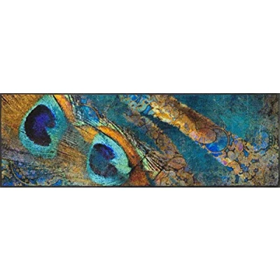 Abbildung von wash+dry Fußmatte, Exotic Pavo 60x180 cm, innen und außen, waschbar