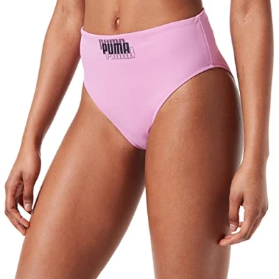 Abbildung von PUMA Damen Swimwear High Waist Brief Schwimm Slips, Pink Combo, XL EU