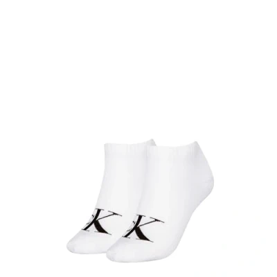 Abbildung von Calvin Klein Jeans Sneakersocken »CKJ WOMEN SNEAKER 2P MONOGRAM«, (2 Paar), Rippenbündchen, Logostickerei vorn