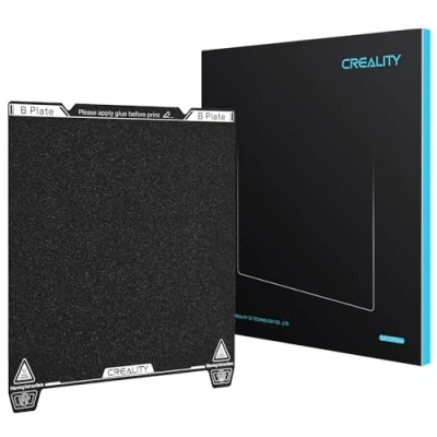 Abbildung von Creality Offizielle K1 Max PEI Bauplatte 315x310 mm, Beschichtete Plattform Flexible Platte, Strukturierter Federstahl Bettplatte für Max/Ender 3 S1 Plus/3 V3 Plus (ohne Magnetische Basis)