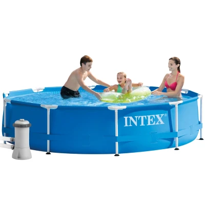 Abbildung von Intex Pool rund 366 x 76 Metallrahmen mit Filterpumpe
